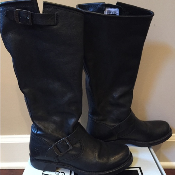 Frye Shoes - Frye Veronica Slouch black leather boots